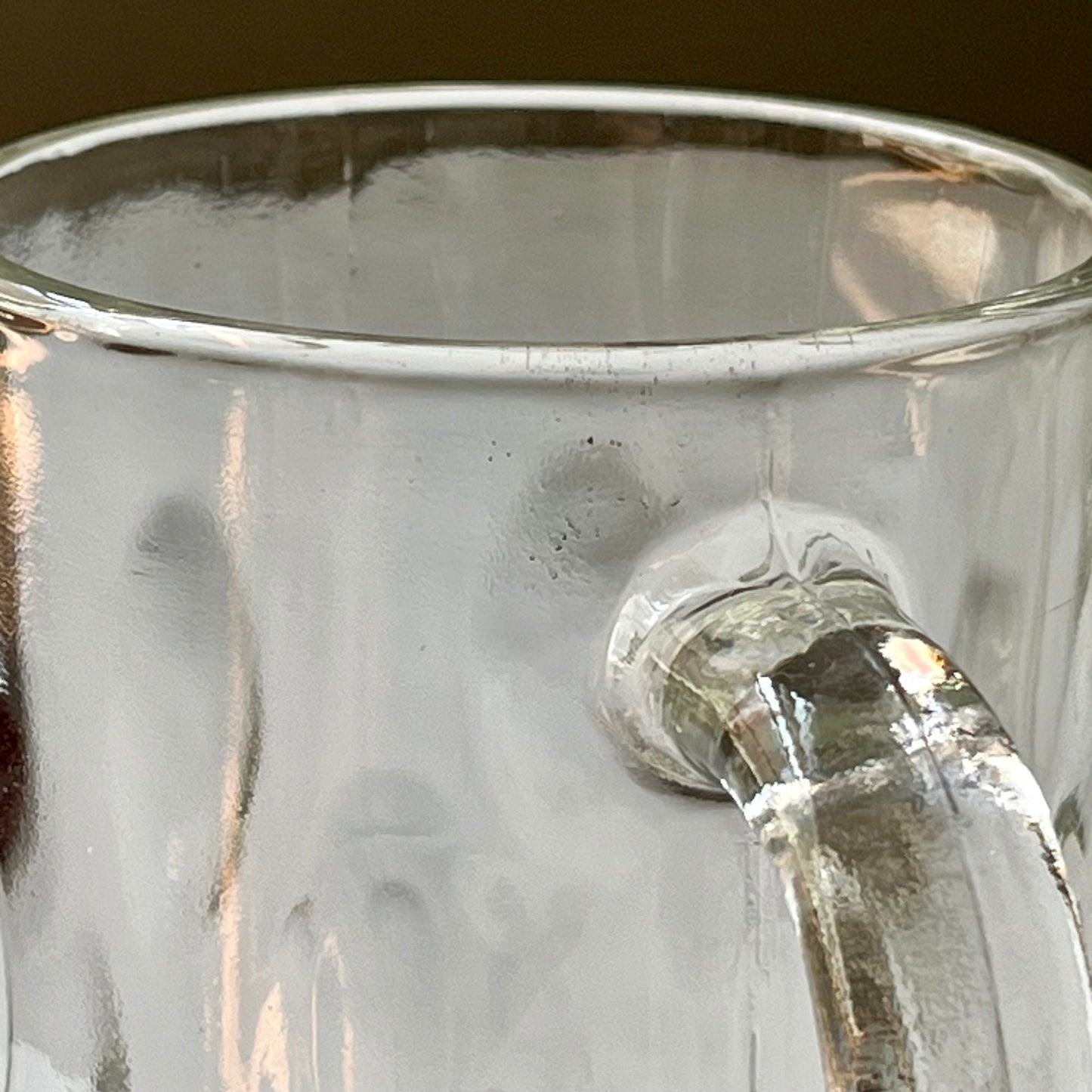 Thumb Print Glass Beer Mugs