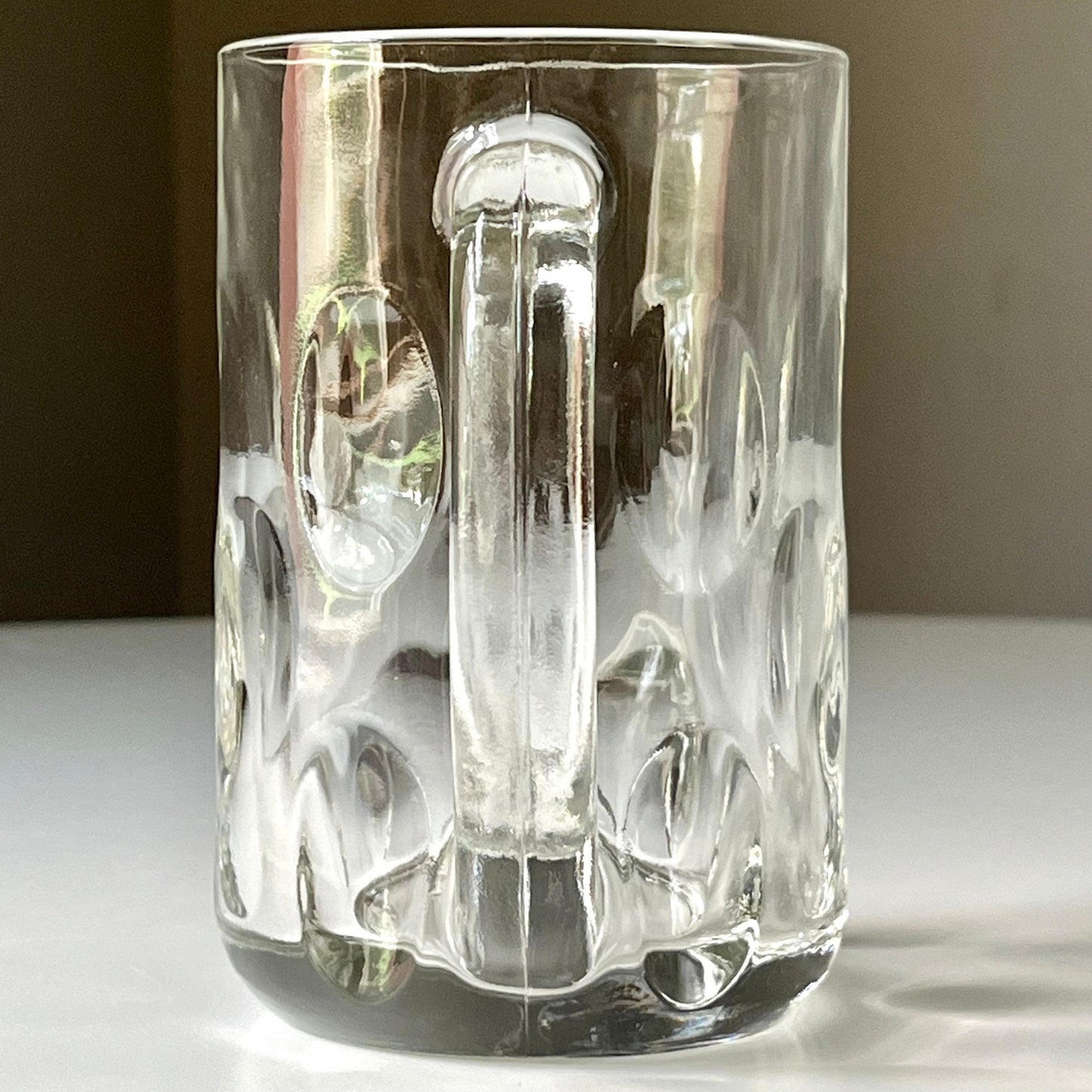 Thumb Print Glass Beer Mugs