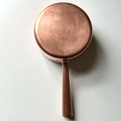 French Solid Copper Sauce Pan