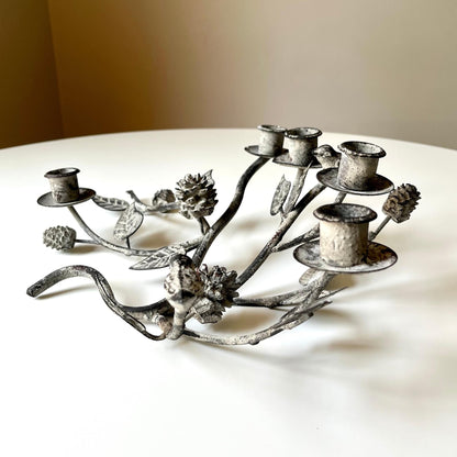 Art Nouveau Style Metal Candelabra