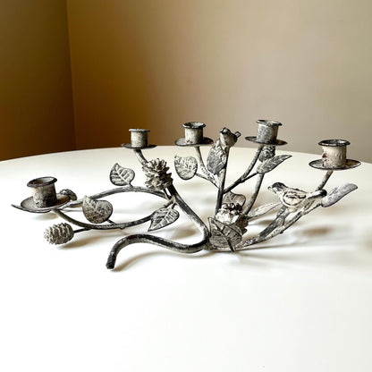 Art Nouveau Style Metal Candelabra