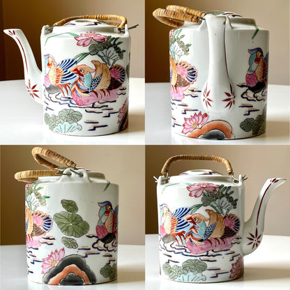 Bird & Flower Japanese Style Teapot