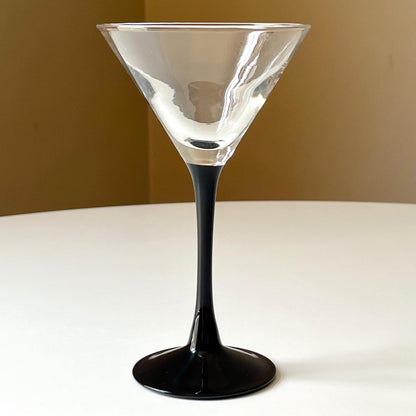 French Black Stem Domino Cocktail Glasses