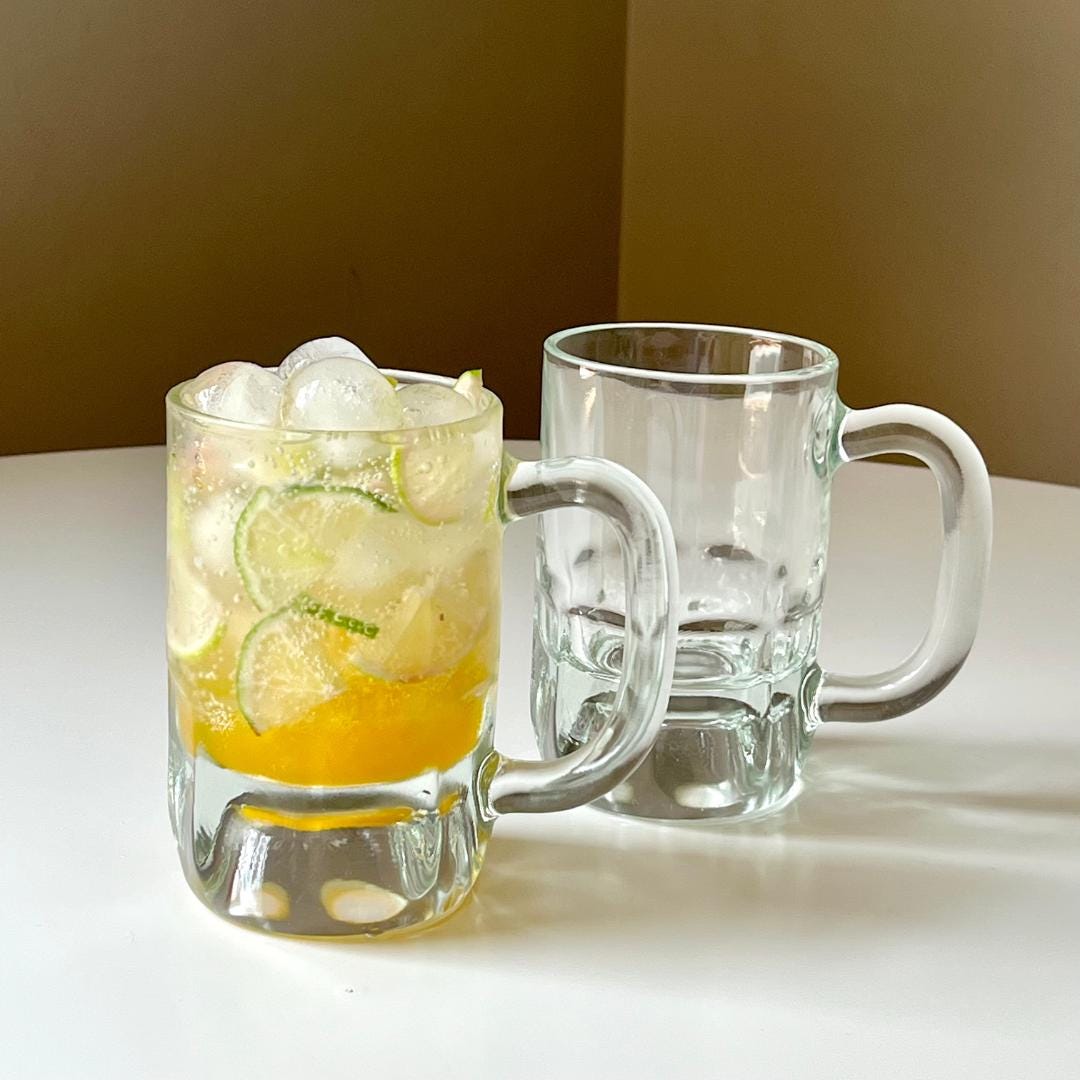 Faceted Beer Mugs (Set of 4)