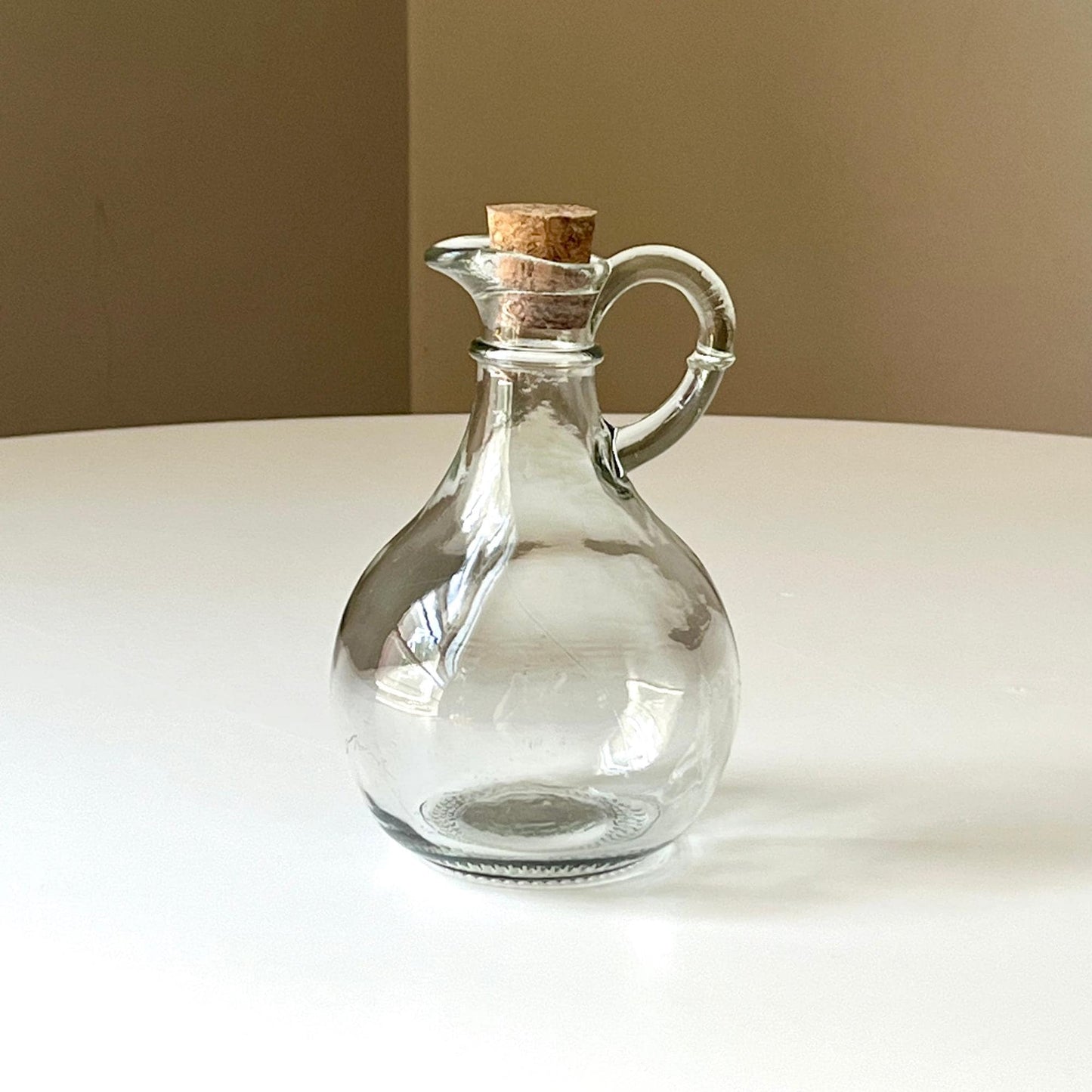 Glass Oil Decanter with Cork Stopper