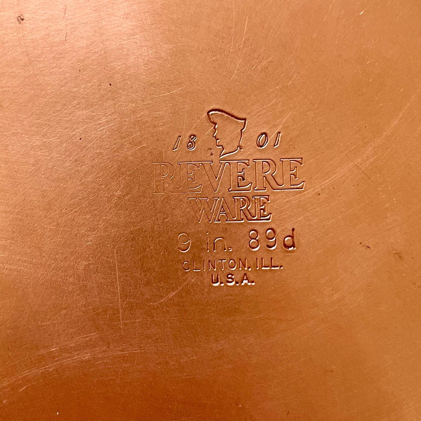 Copper Revere Ware 9" Pan