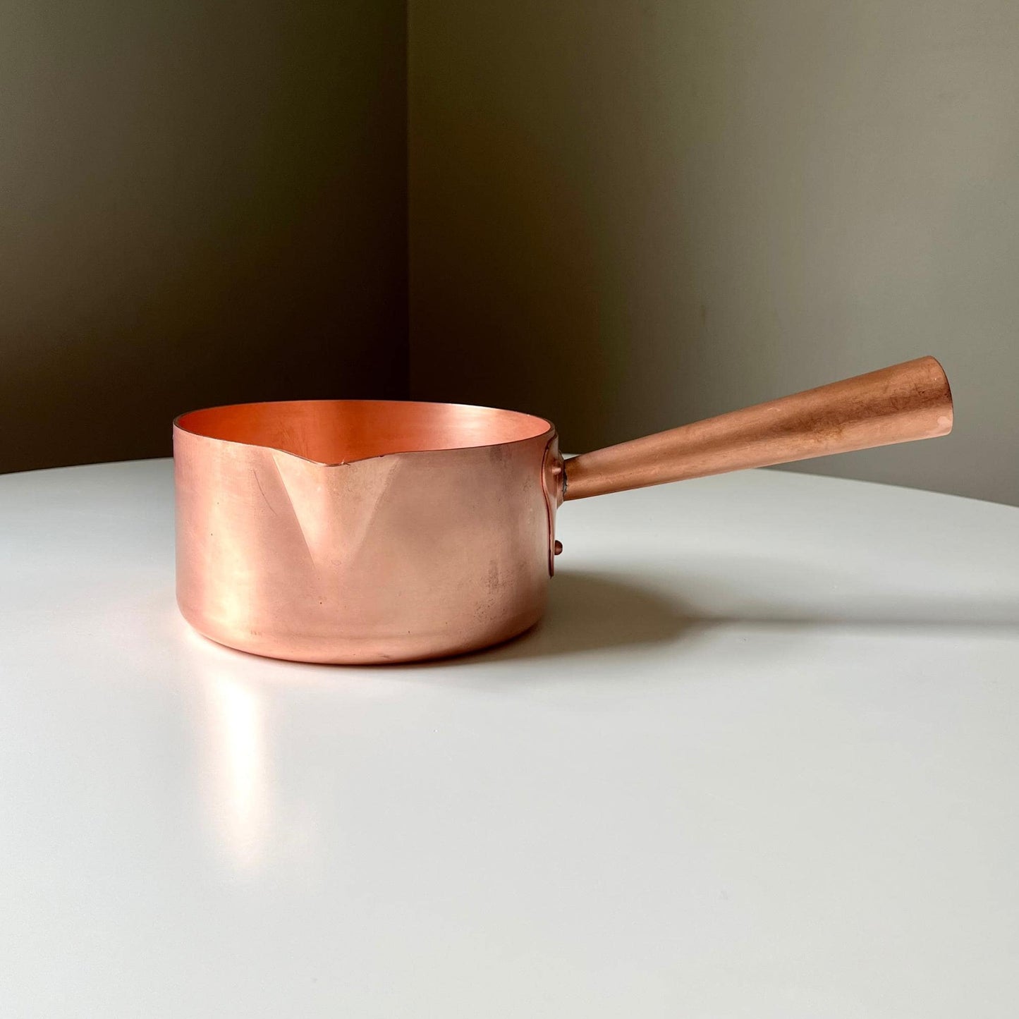 French Solid Copper Sauce Pan