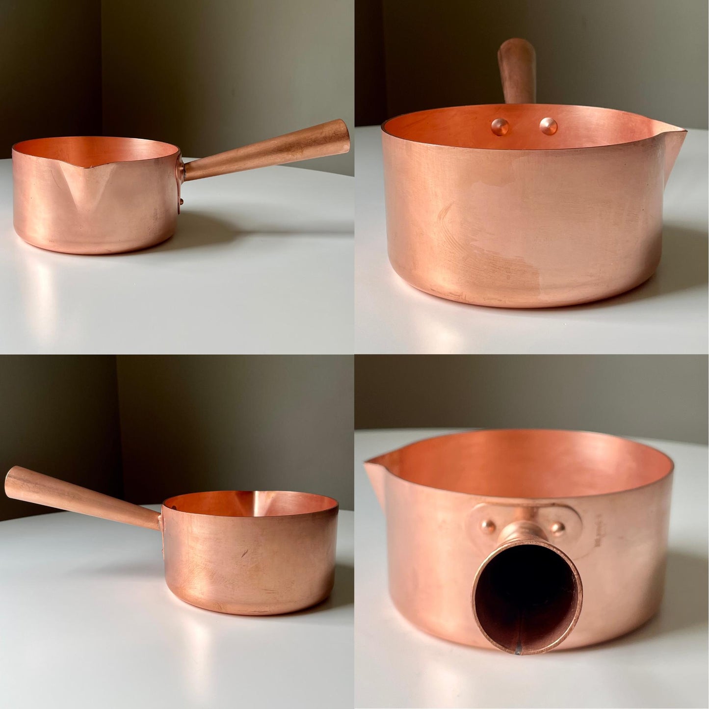 French Solid Copper Sauce Pan