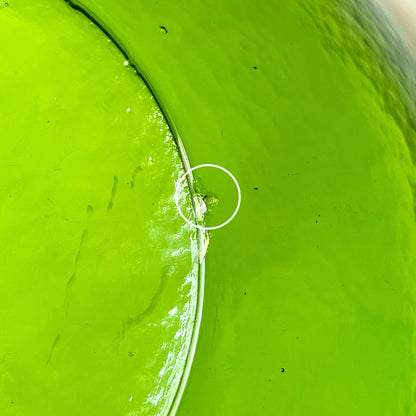 Green Colored Glass Serving Bowl