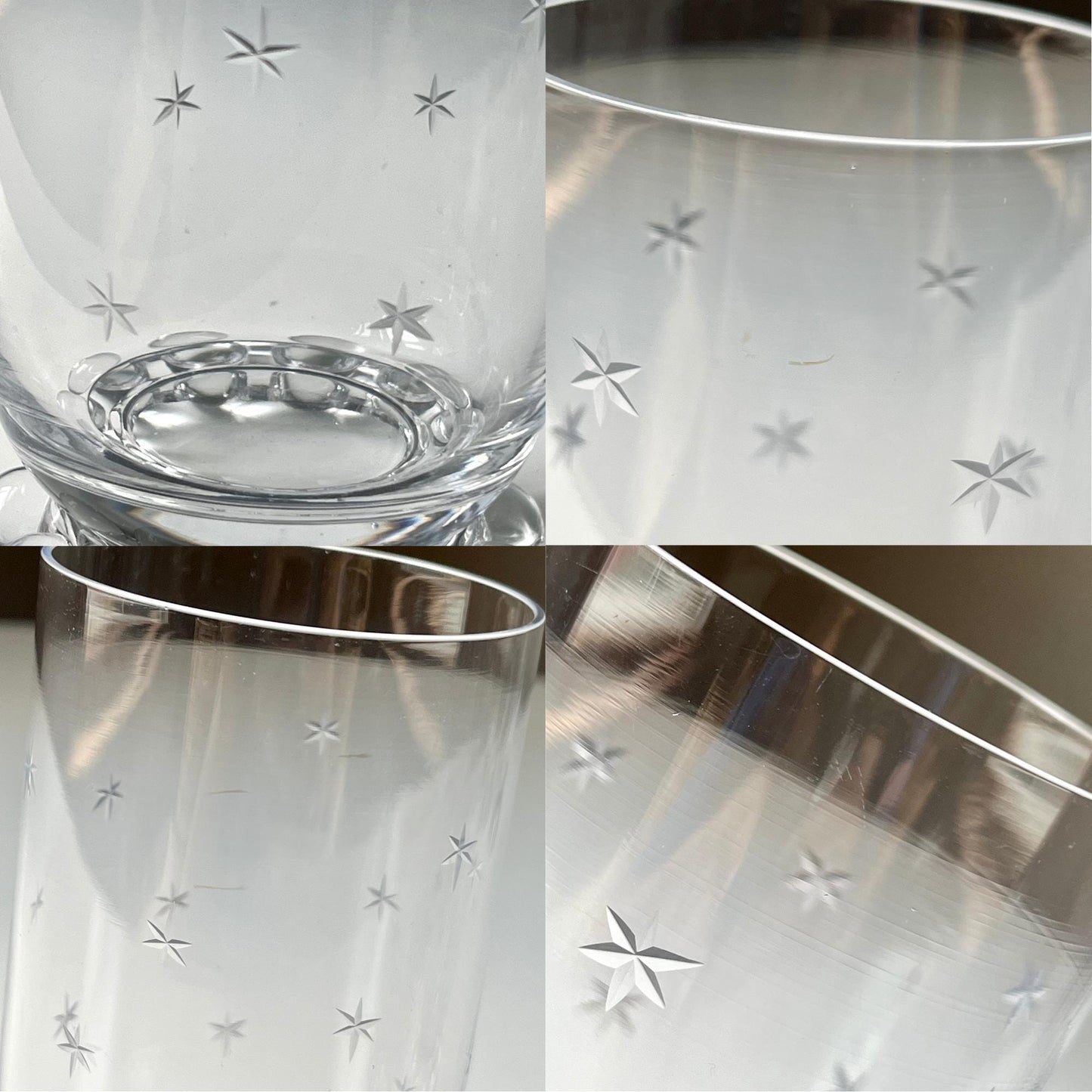 Etched Star Glasses by Imperial Glass