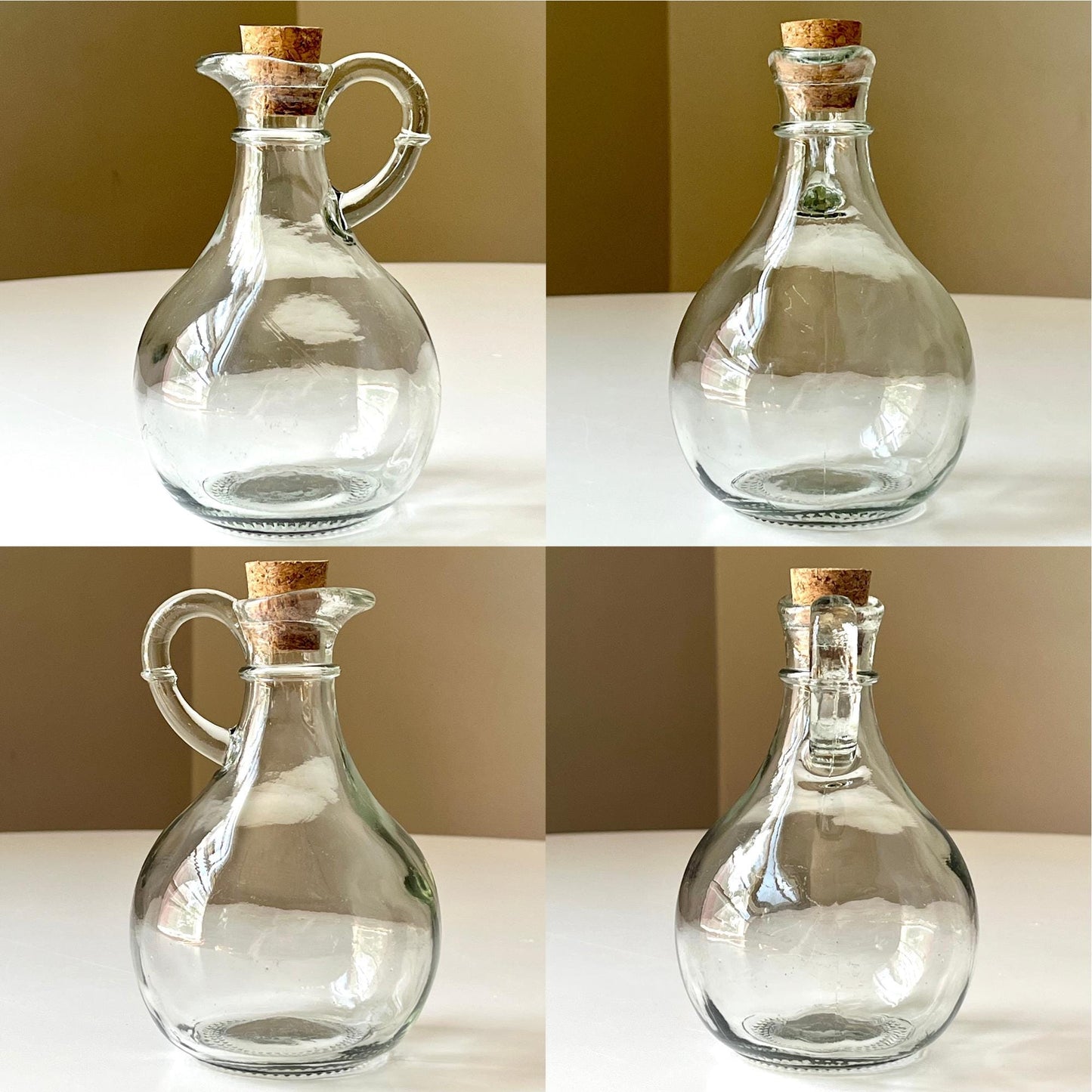 Glass Oil Decanter with Cork Stopper