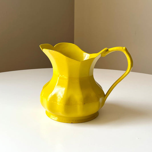 Italian Metal Yellow Pitcher