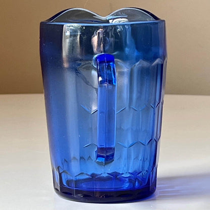 Honeycomb Cobalt Blue Glass Creamer