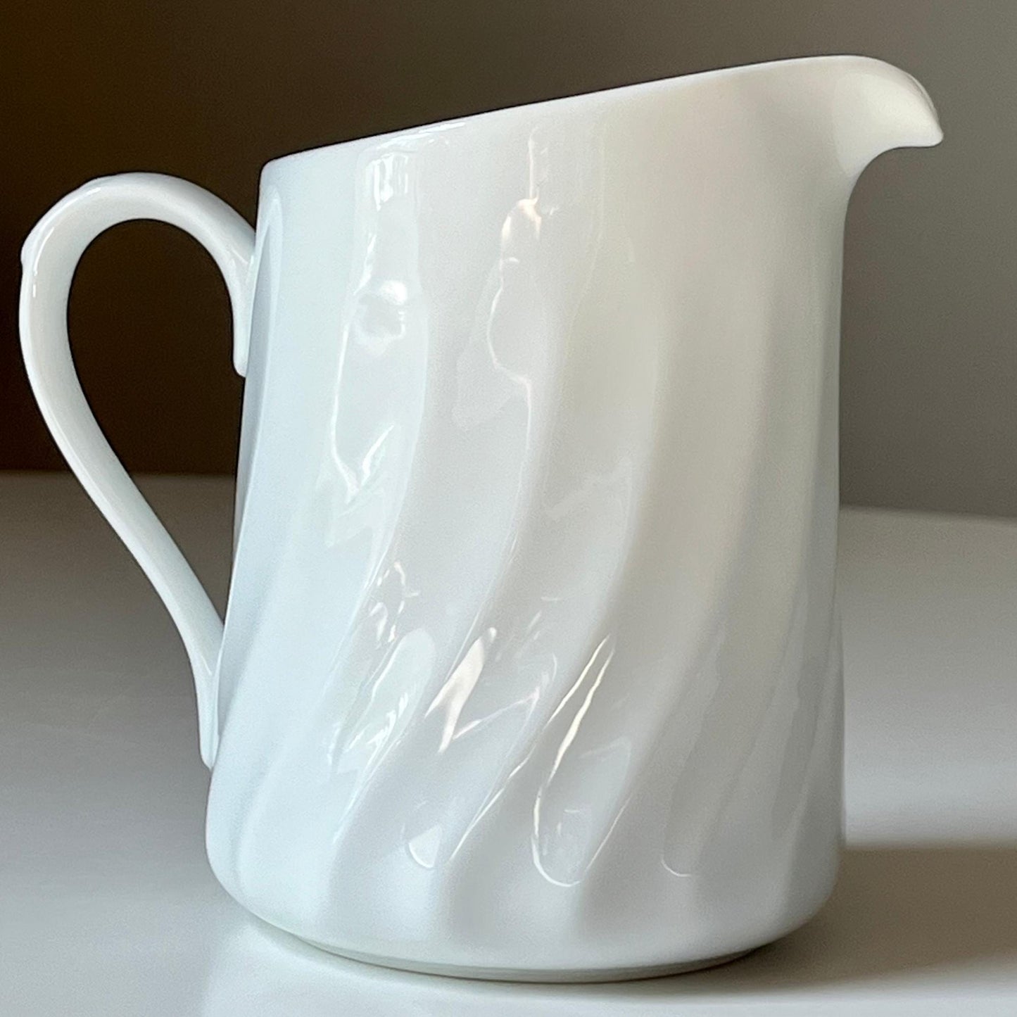 Embossed Swirl Ceramic Creamer