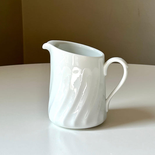 Embossed Swirl Ceramic Creamer