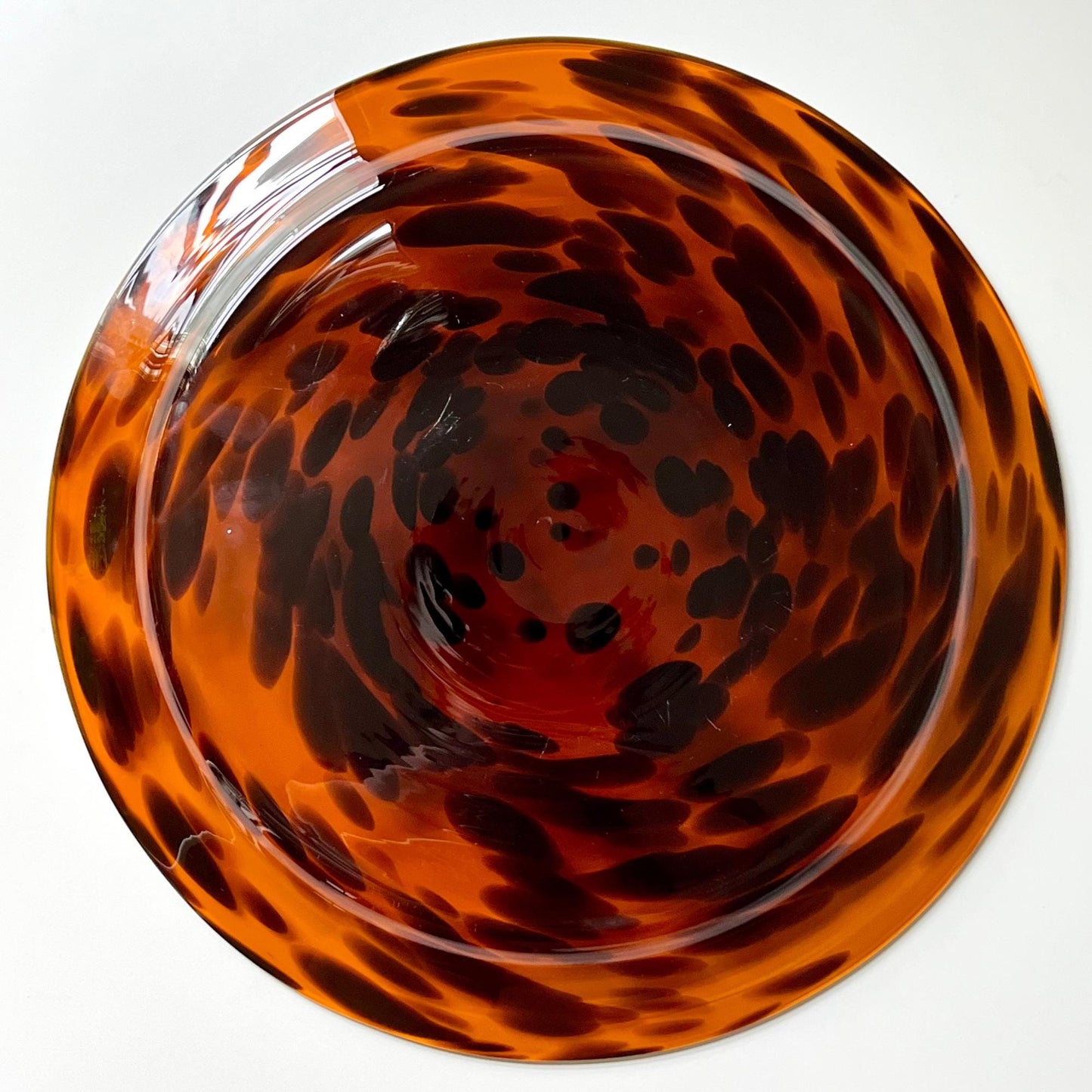 Hand Blown Tortoise Shell Platter