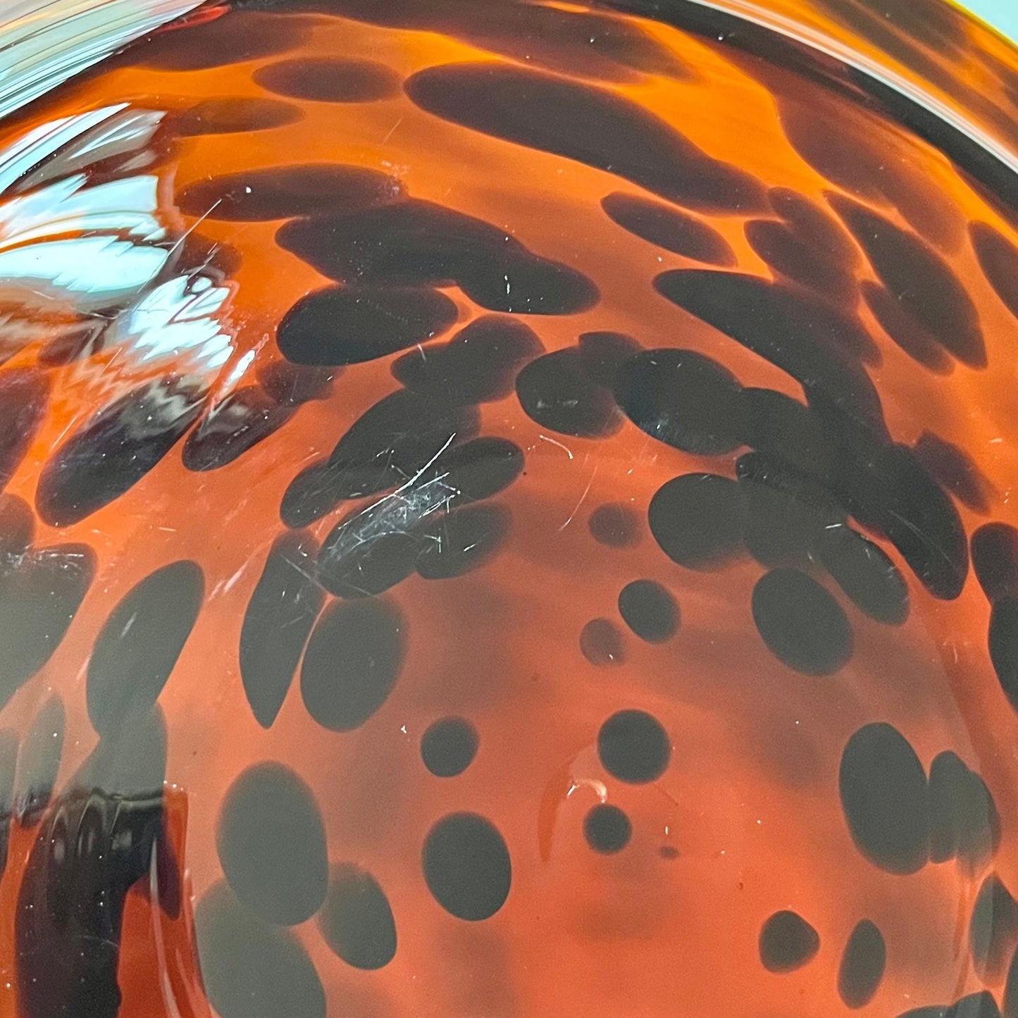 Hand Blown Tortoise Shell Platter