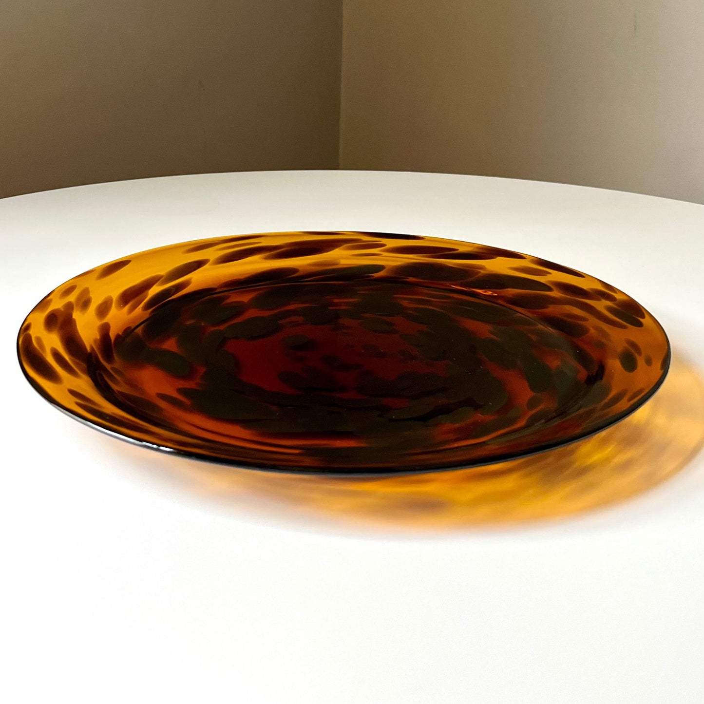 Hand Blown Tortoise Shell Platter