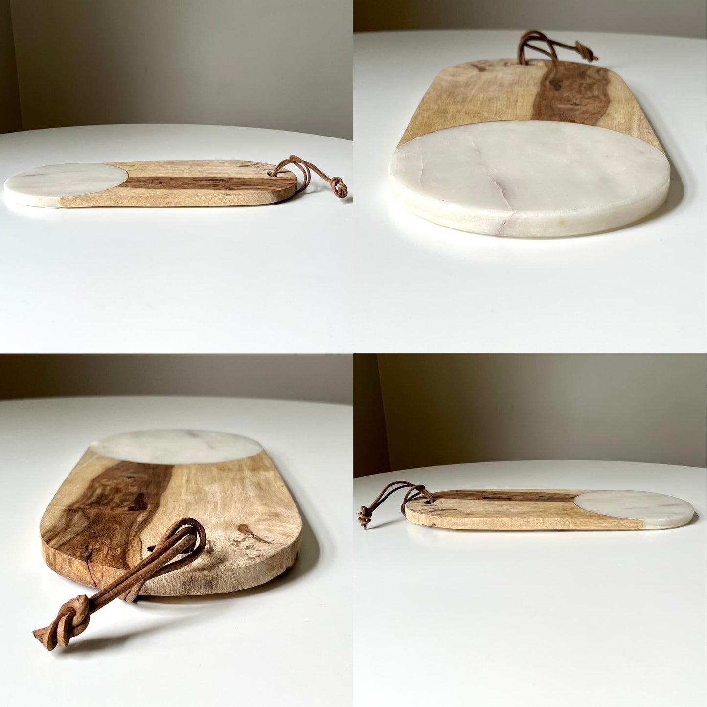 White Marble Oval Charcuterie Board