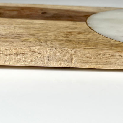 White Marble Oval Charcuterie Board