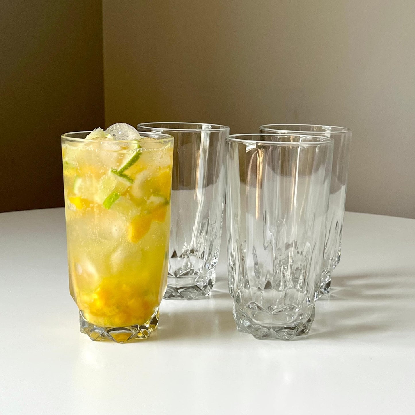 Crystal Artic Highball Glasses by Arcoroc