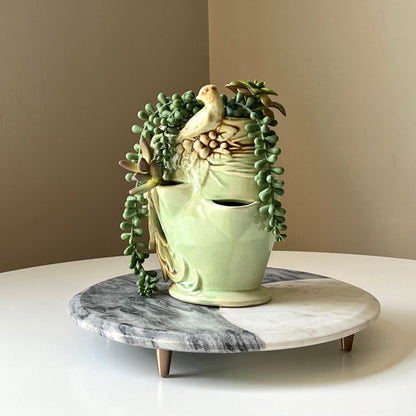 Ceramic Aged Peacock Planter Pot