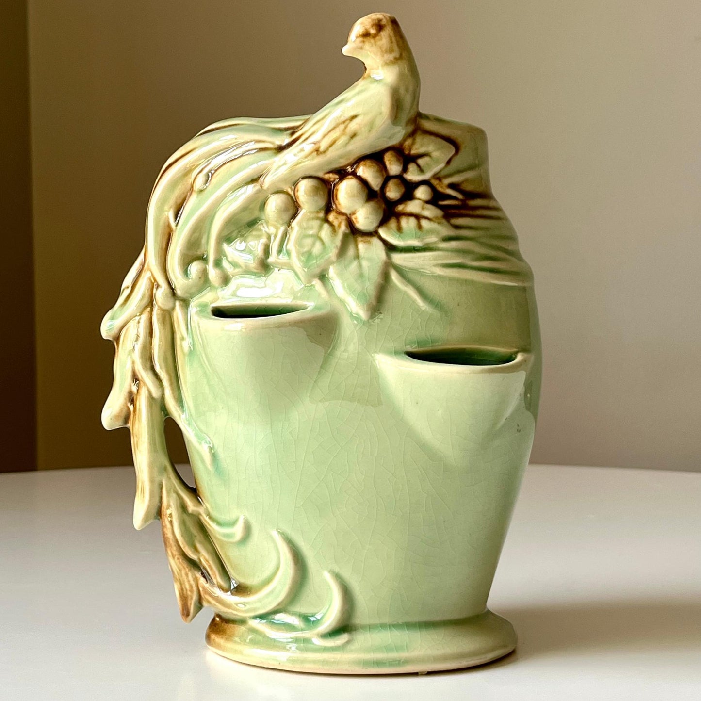 Ceramic Aged Peacock Planter Pot