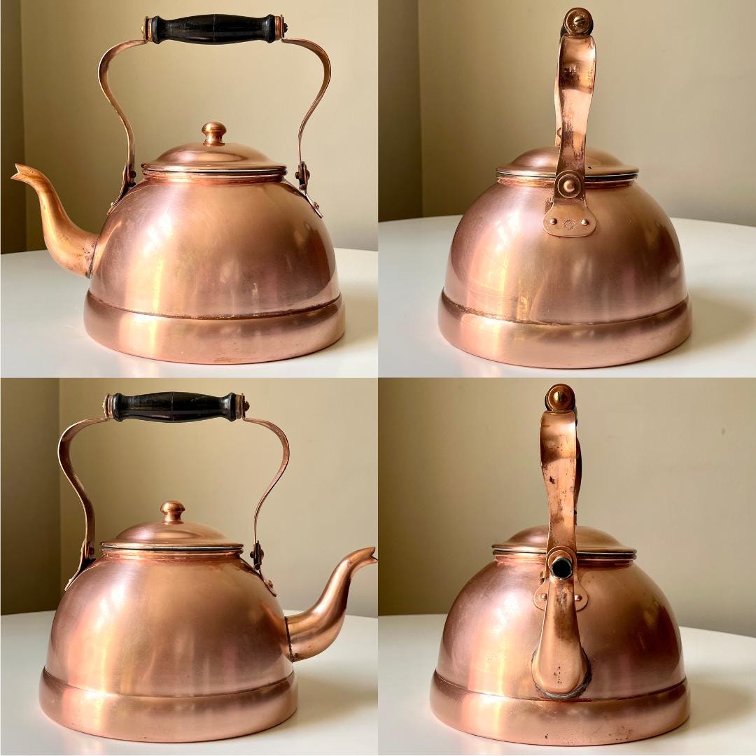 Large Portuguese Copper Teapot