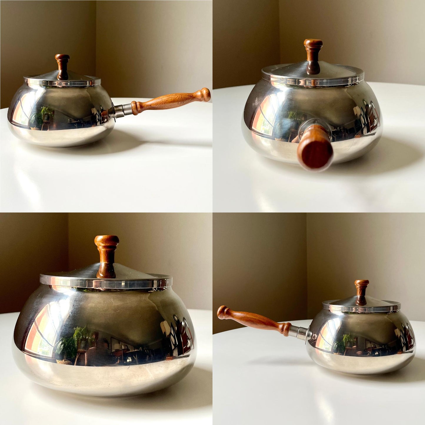 Metal Fondue Set with Matching Base