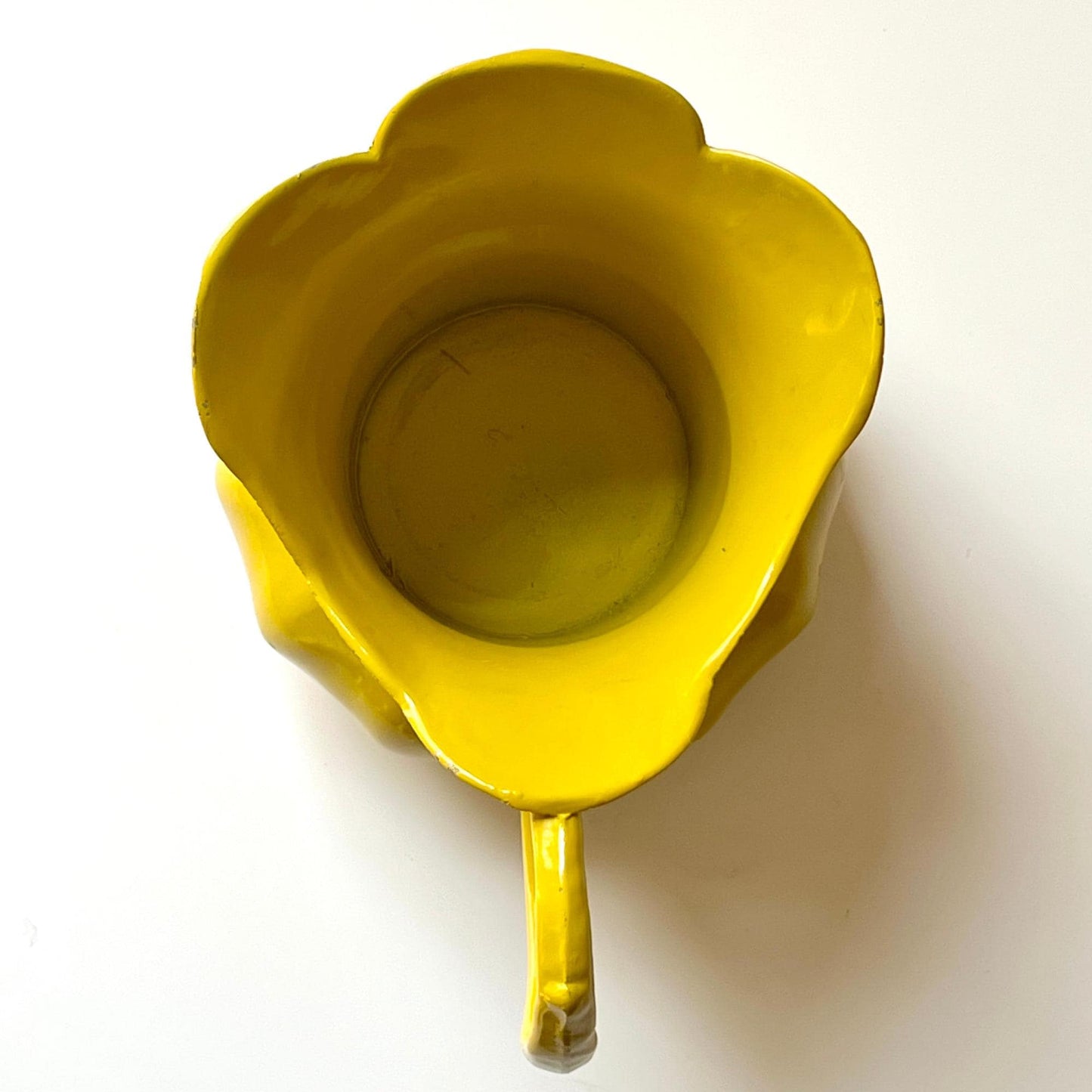 Italian Metal Yellow Pitcher