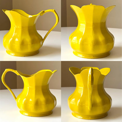 Italian Metal Yellow Pitcher