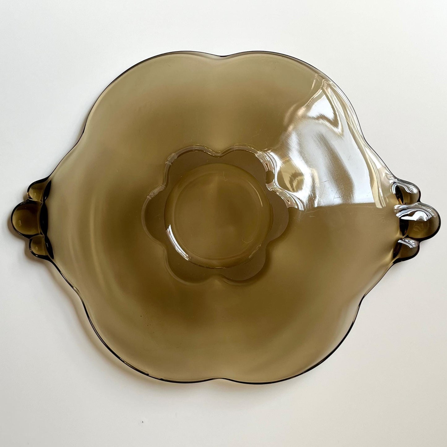 Tawny Glass Oval Serving Tray