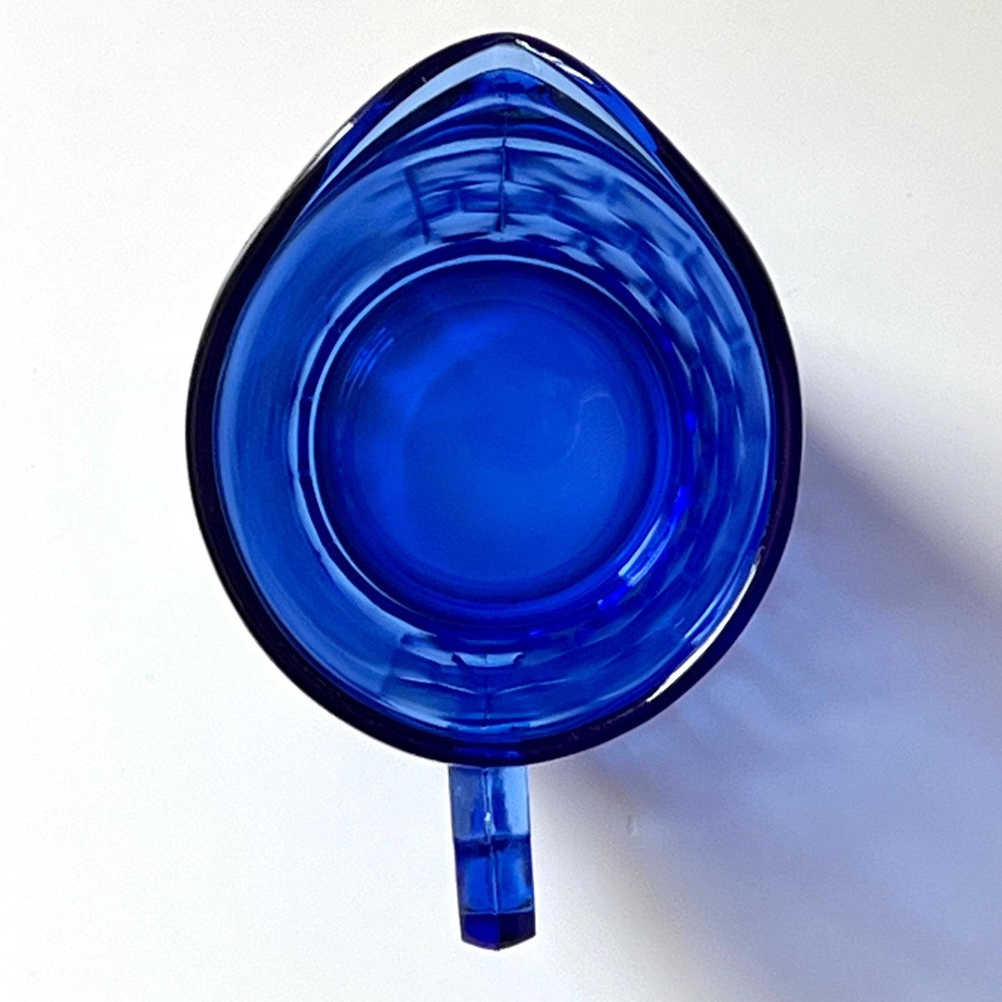 Honeycomb Cobalt Blue Glass Creamer