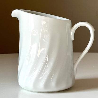 Embossed Swirl Ceramic Creamer