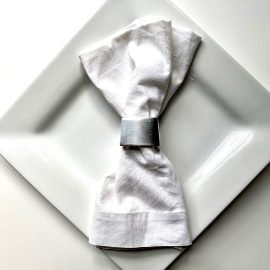 Square Shape Metal Napkin Rings (Set of 4)