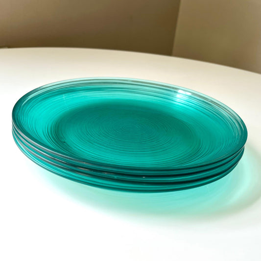 French Aquamarine Dinner Plates