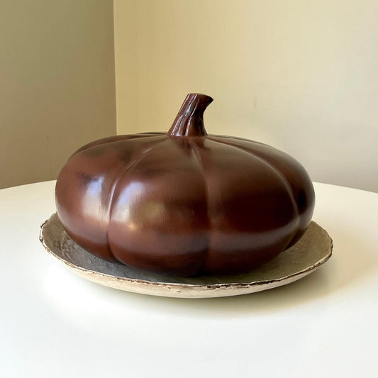 Metal Pumpkin Shaped Sculpture