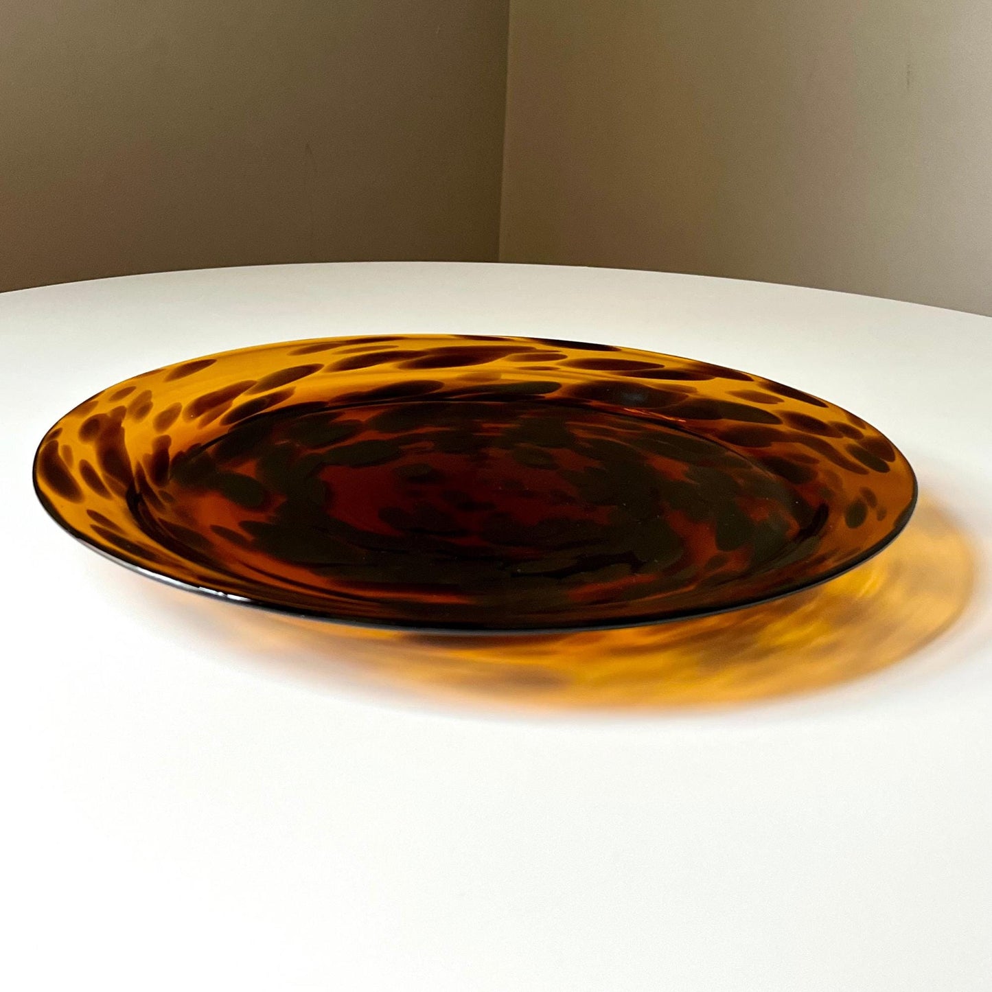 Hand Blown Tortoise Shell Platter