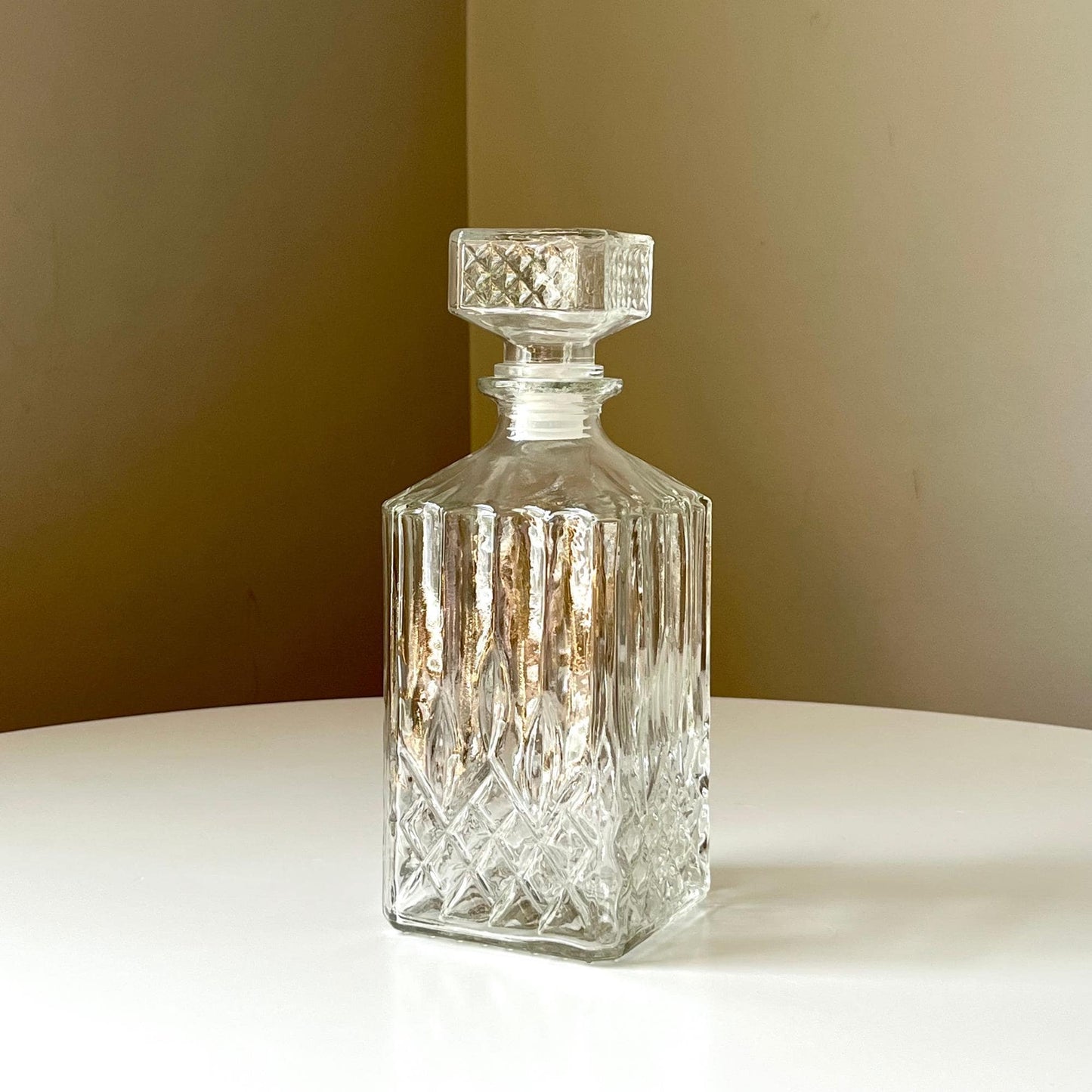 Embossed Diamond Liquor Decanter