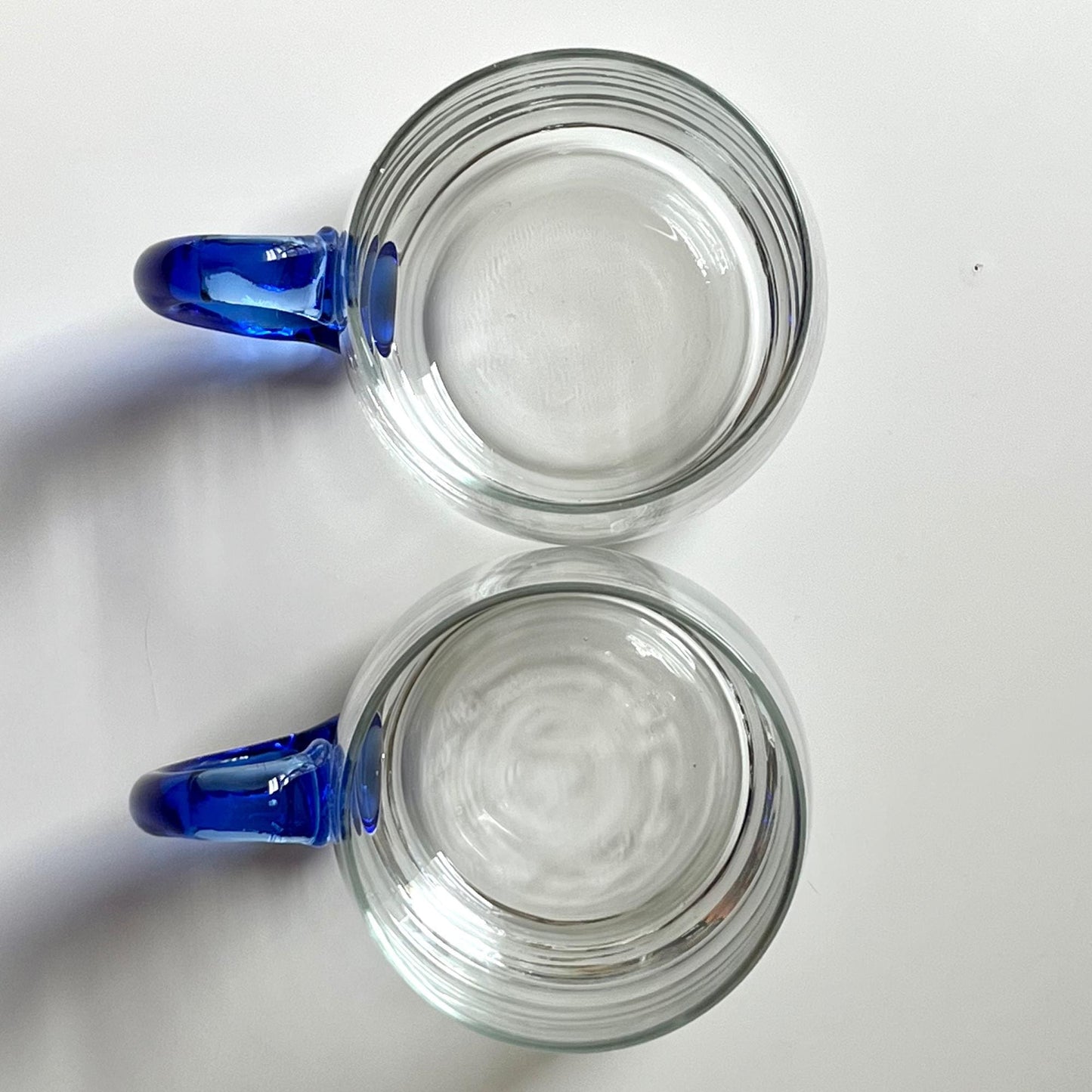 Coffee Mugs with Cobalt Blue Handle