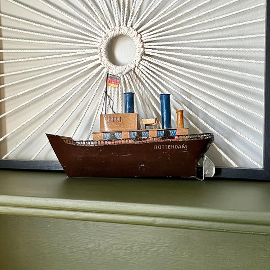 Vintage 1940s Metal Steam Boat