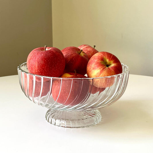 Ribbed Pedestal Bowl