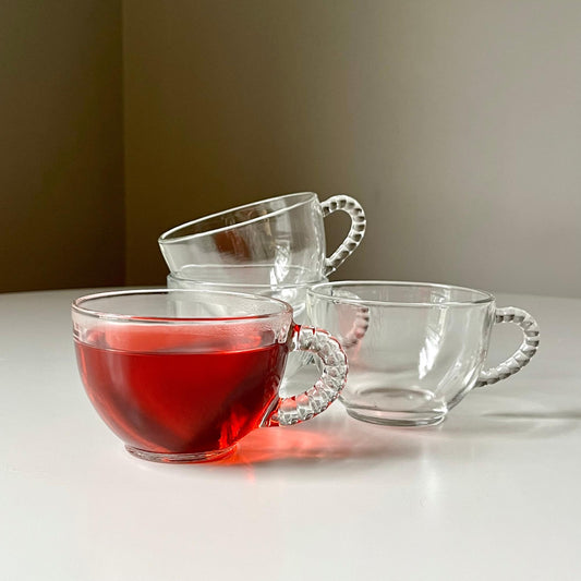 Clear Glass Tea Cups by Federal Glass