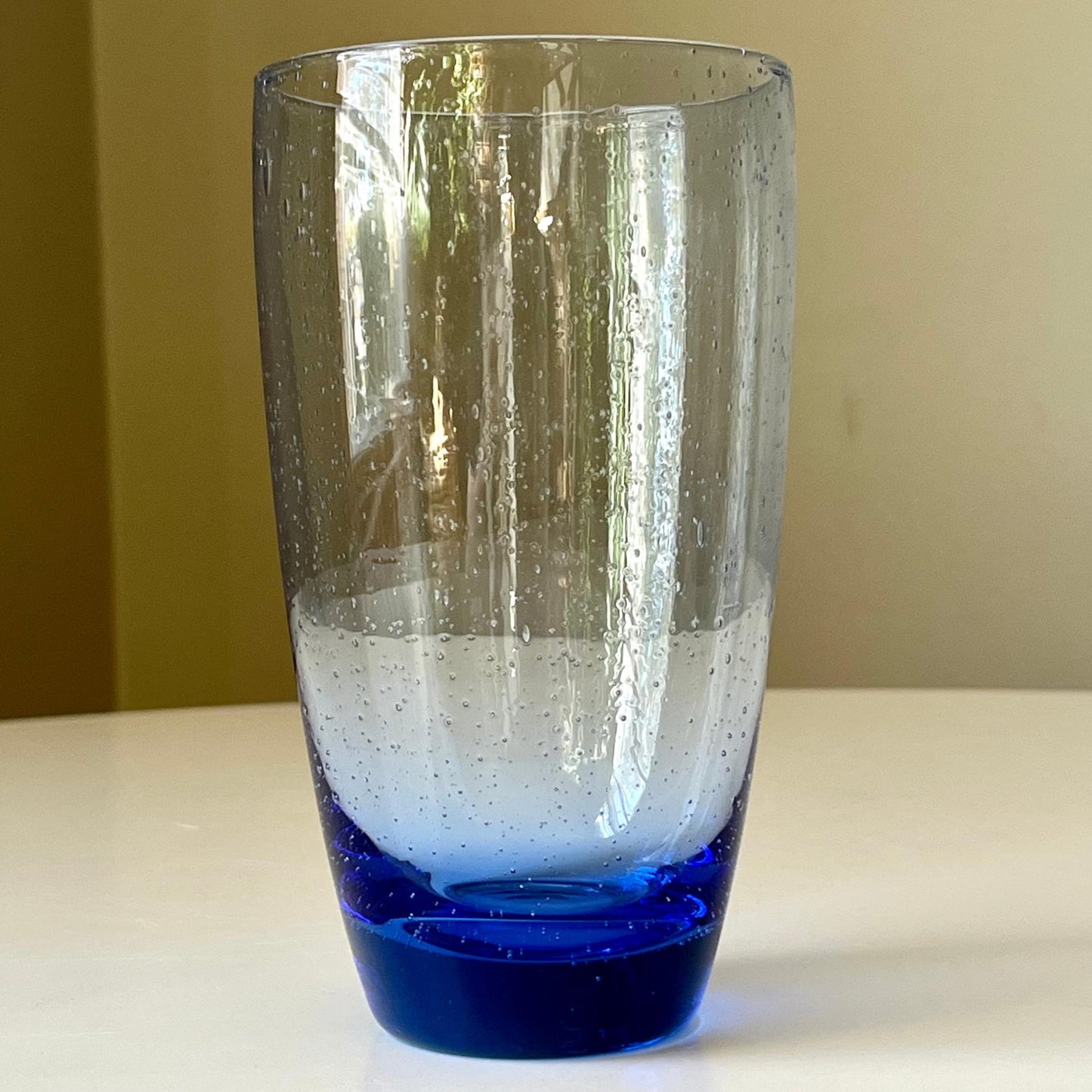 Bubble Blue Glass Tumblers