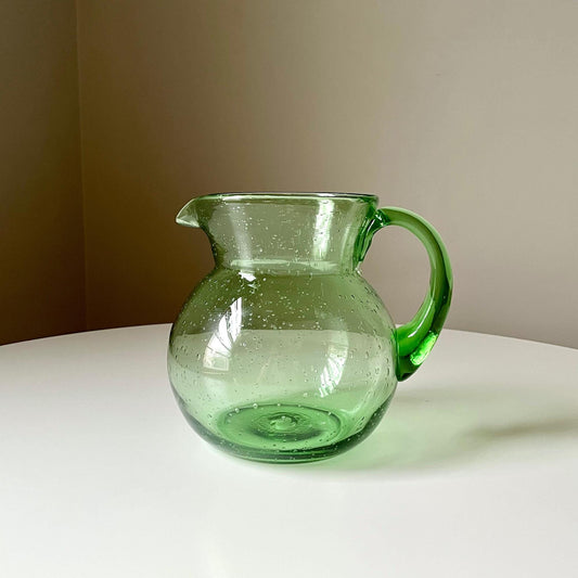 Avocado Green Glass Pitcher