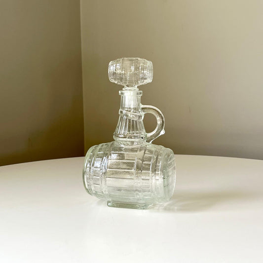 Glass Barrel Shaped Decanter