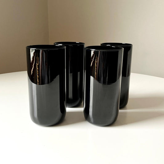 Black Colored Glass Tumblers