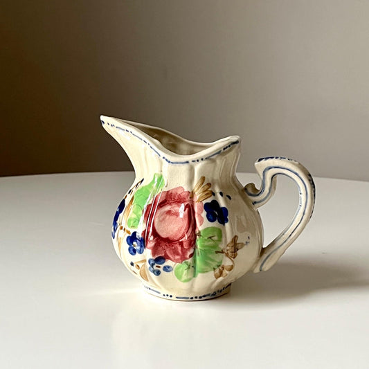 Hand Painted Floral Transor Ware Creamer