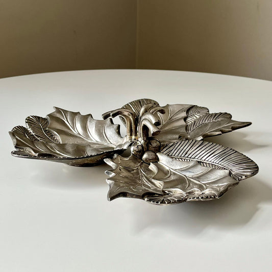 Silver Plate Leaf Serving Platter