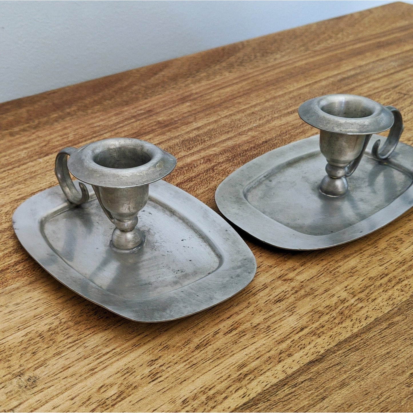 Genuine Pewter Candle Holders